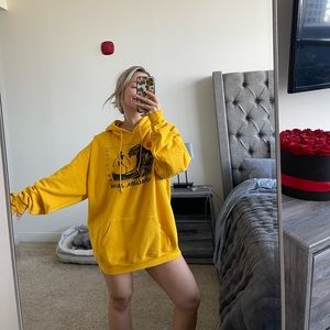 Yellow oversized hoodie